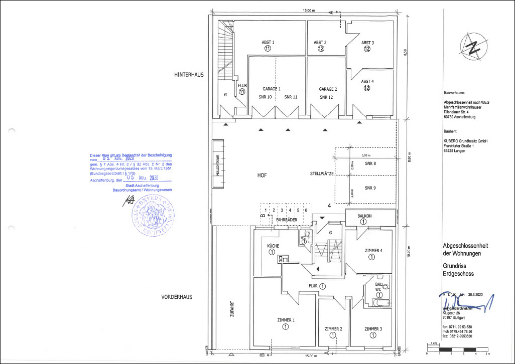 Grundriss WE 1